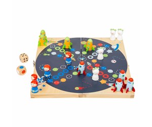 Brettspill & Puslespill - Small Foot - Wooden Ludo Game Space Travel - 11452