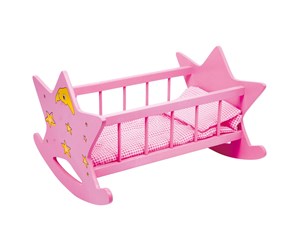 Dukker, Bamser & Utstyr - Small Foot - Wooden Doll Bed Star Pink - 2865