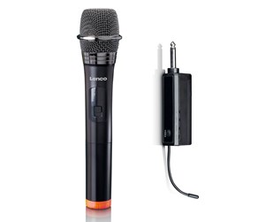 Mikrofon - Lenco MCW-011BK - Wireless microphone with 6.3 mm battery powered receiver - MCW-011BK