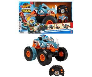 Leketøysbil - Hot Wheels Monster Trucks HW Transforming Rhinomite RC In 1:12 Scale With 1:64 Scale Toy Truck - HPK27