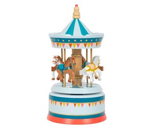 Treleker - Small Foot - Wooden Music Box Carousel - 12321