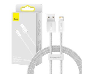 USB - Baseus Dynamic cable USB to Lightning 2.4A 1m (White) - CALD000402