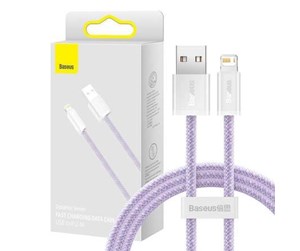 USB - Baseus Dynamic cable USB to Lightning 2.4A 1m (purple) - CALD000405