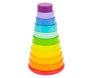 Babyleker - Small Foot - Wooden Stacking Tower Rainbow 11dlg. - 11794