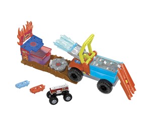 Leketøysbil - Hot Wheels Monster Trucks ARENA SMASHERS COLOR SHIFTERS 5-ALARM RESCUE Playset - HPN73