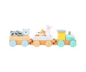 Treleker - Small Foot - Wooden Train with Forest Animals Past - 11470