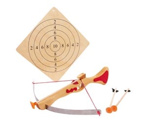 Leketøysvåpen - Small Foot - Wooden Sports Crossbow with Target Board 4 pcs. - 5035