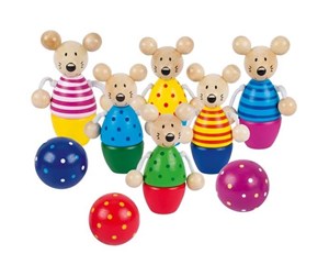 Utendørsleker - Goki Wooden Skittles Game 9pcs. - 56943