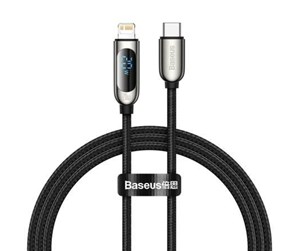 USB - Baseus USB-C cable for Lightning  Display PD 20W 1m (black) - CATLSK-01