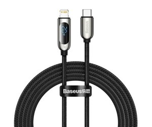 USB - Baseus USB-C cable for Lightning  Display PD 20W 2m (black) - CATLSK-A01