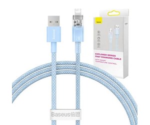 USB - Baseus Fast Charging Cable  Explorer USB to Lightning 2.4A 1m (blue) - CATS010003