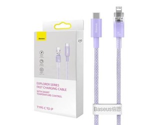 USB - Baseus Fast Charging cable  USB-C to Lightning Explorer Series 2m 20W (purple) - CATS010305