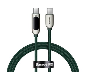 USB - Baseus Display Cable USB-C to USB-C 100W 1m (green) - CATSK-B06