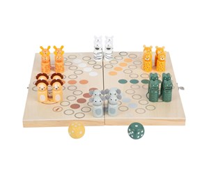 Brettspill & Puslespill - Small Foot - Wooden Ludo Game Safari - 6 Players - 11765