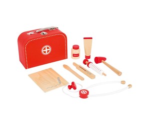 Rollelek - Small Foot - Wooden Doctor's Set in Red Case - 11183