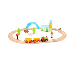 Treleker - Small Foot - Wooden Train Set City and Countryside - 11490