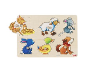 Puslespill - Goki Background puzzle mother and baby Tre - 57929