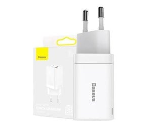 Mobil - Adaptere og ladere - Baseus Super Si Pro Quick Charger USB + USB-C 30W (white) - CCSUPP-E02