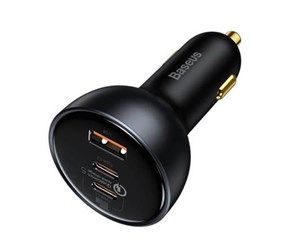 Mobil - Adaptere og ladere - Baseus Car Charger  Qualcomm USB 2x USB-C 160W (Grey) - TZCCZM-0G