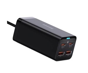 Mobil - Adaptere og ladere - Baseus GaN3 Pro 4 Ports Desktop Charger 2xUSB-C + 2xUSB 100W - Black - CCGP000101