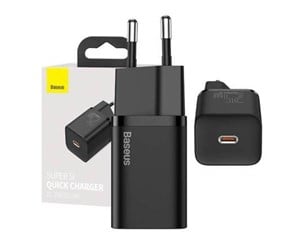 Mobil - Adaptere og ladere - Baseus Super Si Quick Charger 1C 25W (black) - CCSP020101