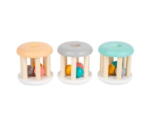 Babyleker - Small Foot - Wooden Baby Rattle Pastel 3pcs. - 11712