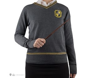 Reklameartikler - Harry Potter - Hufflepuff - Grey Knitted (Medium) - Genser - 5202CRSWHM