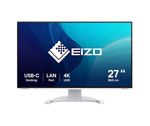 Skjerm - 27" EIZO FlexScan EV2740X-WT - 3840x2160 (4K / UHD) - IPS - 94W USB-C - EV2740X-WT