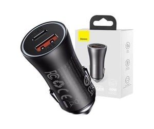 Mobil - Adaptere og ladere - Baseus Car charger  Golden Contactor Max USB + USB-C 60W (grey) - CGJM000113