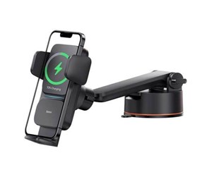 Mobil - Adaptere og ladere - Baseus Wisdom Wireless Charging Cockpit Electric Car Phone Holder Qi (black) - CGZX000101