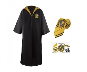 Reklameartikler - Harry Potter - Entry Robe Necktie & Tattoos Hufflepuff kids EU - 4895205606555