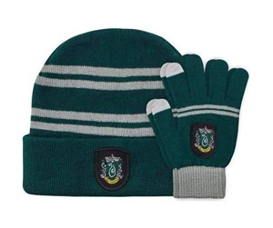 Reklameartikler - Harry Potter - HP Beanie/Gloves Slytherin Adult set EU - Beanie - 4895205606678