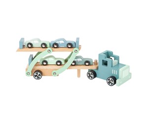 Treleker - Small Foot - Wooden Truck Transporter Chicago with Cars 9dlg. - 11510