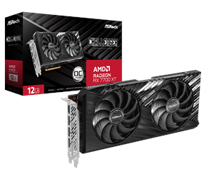 Grafikkort - ASRock Radeon RX 7700 XT Challenger OC - 12GB GDDR6 RAM - Grafikkort - 90-GA4QZZ-00UANF