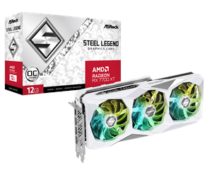 Grafikkort - ASRock Radeon RX 7700 XT Steel Legend - 12GB GDDR6 RAM - Grafikkort - 90-GA4PZZ-00UANF