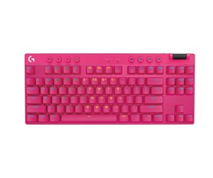 Tastatur - Logitech G PRO X TKL LIGHTSPEED - Magenta - Tactile - US - Gamingtastatur - Uten numpad - Amerikansk Engelsk - Rosa - 920-012159