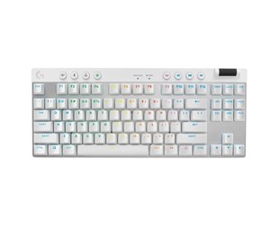 Tastatur - Logitech G PRO X TKL LIGHTSPEED - Logitech GX Brown (Tactile) - Tactile - Gamingtastatur - Uten numpad - Engelsk - Storbritannia - Hvit - 920-012148