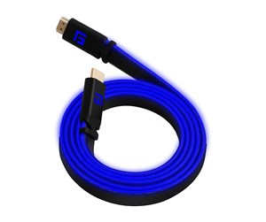 Skjermkabel - Floating Grip 3M HIGH-SPEED LED HDMI CABLE V2.1 - BLUE - FG-HDMILED-300-BLUE