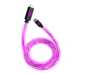 USB - Floating Grip 3M USB-C/USB-C CABLE WITH LED LIGHT - PINK - FG-USBLED-C-C-300-PINK