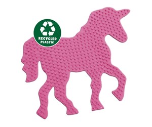 Kreative leker - SES Green Beedz - Fuse Beads Shelf Unicorn - 06401