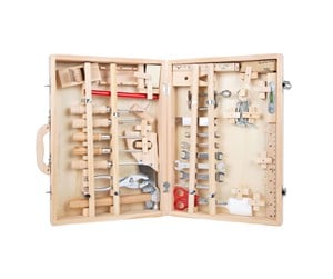 Byggesett - Small Foot - Wooden Tool Box Deluxe with Tools. - 2241