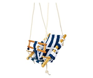 Babyleker - Small Foot - Wooden Toddler Swing Navy Blue 120cm - 6996