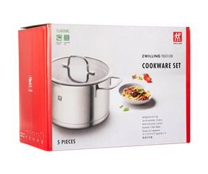 Gryter - Zwilling TrueFlow - Cookware set with cover - 5 items - round - silver - 66920-005-0