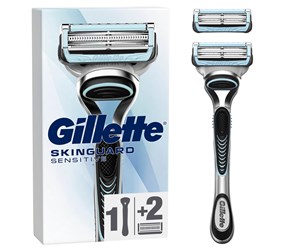 Barberingsutstyr - Gillette Skinguard Sensitive Razor Handle + 2 blades - 8001090613646