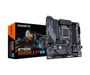 Hovedkort - GIGABYTE B760M GAMING X AX Hovedkort - Intel B760 - Intel LGA1700 socket - DDR5 RAM - Micro-ATX - B760M GAMING X AX