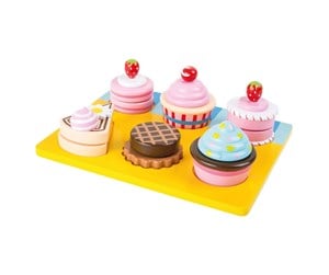 Treleker - Small Foot - Wooden Play Food Cupcakes and Cake Set 13dlg. - 10149