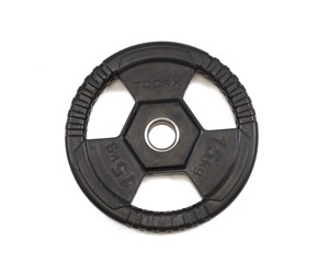 Sport & Fitness - Toorx Weightplate Rubber 15 kg Ø50 - DGG-TG15BLACKONE SIZE