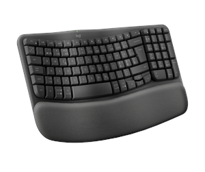 Tastatur - Logitech Wave Keys - Graphite - ND - Ergonomisk tastatur - Nordisk - Svart - 920-012298