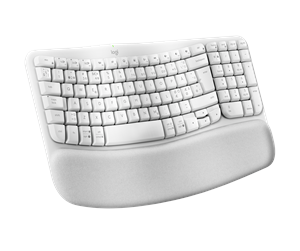 Tastatur - Logitech Wave Keys - Off-White - ND - Ergonomisk tastatur - Nordisk - Hvit - 920-012299