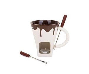 Andre kjøkkenapparater - Thumbs Up! Chocolate Fondue Mug (2 Forks 1 Candle) - CHOFODMUG